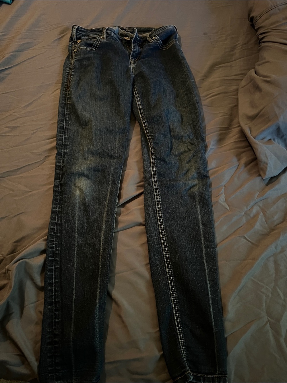 Silver Jeans Dark Indigo Skinny Stretch Jeans